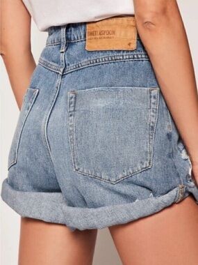One Teaspoon | High Waist Bandit Cuffed Shorts Size 26 Revolve
